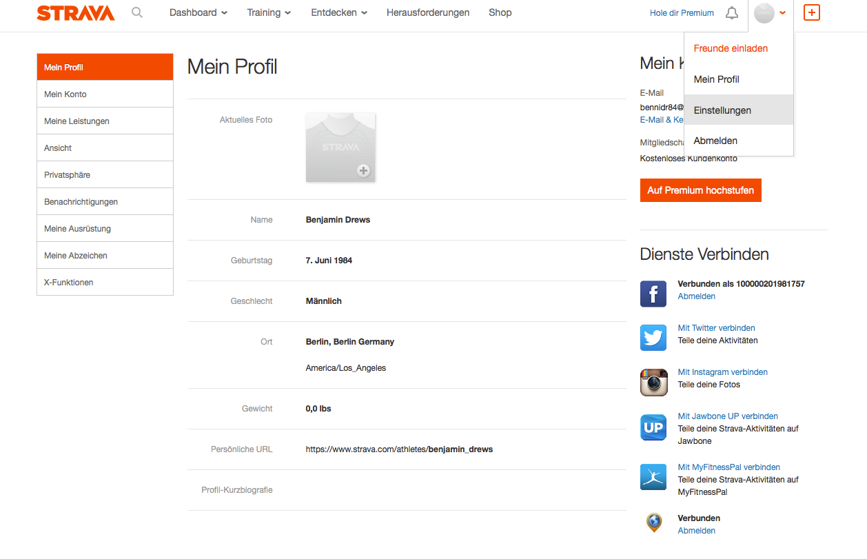 Garmin Connect Synchronisation mit Strava, MapMyFitness und Endomondo
