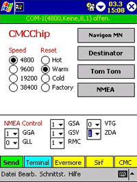 GPSMaus Tool - Einstellungen für CMC-Empfänger - 1