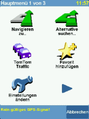 TomTom 5 Beta - Hauptmenü - 1