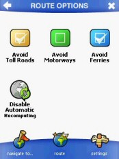 iDrive Navigator - Routenoptionen / Routenberechnung - 1