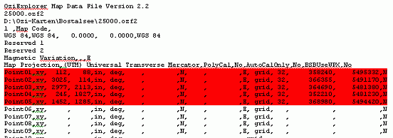 OziCE - kalibrieren am PPC - Vorgehensweise - 1