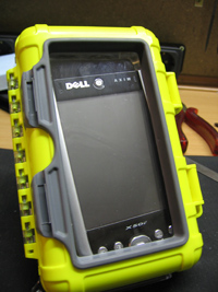 PDA Outdoor-Gehäuse ARMOR 1 - Einsetzen des PDAs - 1