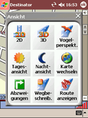 Destinator Professional - Das Menü - 2