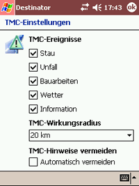 Destinator Professional - Die Einstellungen - 1