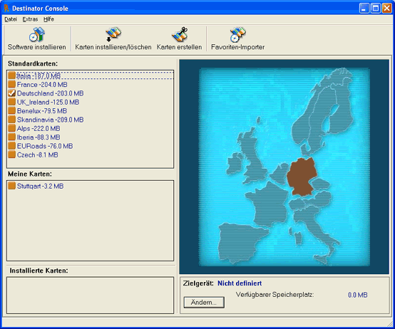 Destinator Professional - Die mitgelieferte NavTeq Karten - 1