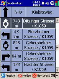 Destinator Professional - Straßen sperren/meiden - 1