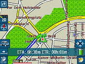 PNA BM6300 Destinator ND - Die Funktionen Route anzeigen / Manö. Ansicht / Manö. Liste - 1
