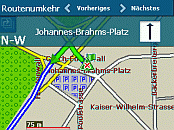 PNA BM6300 Destinator ND - Die Funktionen Route anzeigen / Manö. Ansicht / Manö. Liste - 2