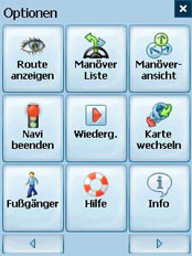 Destinator PN - Screenshots Menüführung - 1
