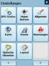 Destinator PN - Screenshots Menüführung - 3