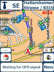 Destinator 6 for PDAs - Kartenansicht 2D / 2D - 3
