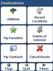 Destinator 6 for PDAs - Menüs - 1
