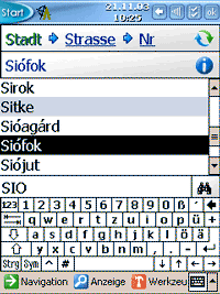 Ungarnkarte Destinator 3 - Suchfunktionen - 1