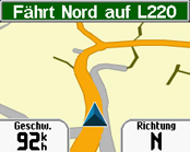 Garmin Streetpilot i3 - Die Kartenansicht - 1