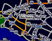 Garmin Streetpilot i3 - Die Kartenansicht - 2