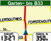 Garmin Streetpilot i3 - Die Kartenansicht - 5