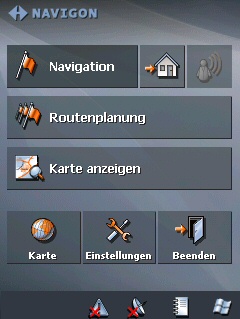 Mobile Navigator|5 Beta - Hauptmenü - 2
