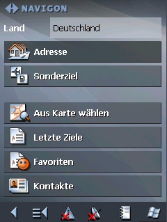 Mobile Navigator|5 Beta - Zieleingabe Schritt 1 - 2
