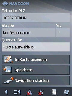 Mobile Navigator|5 Beta - Zieleingabe Schritt 2 - 1