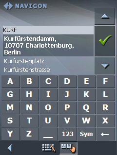 Mobile Navigator|5 Beta - Zieleingabe Schritt 2 - 2