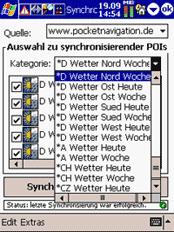 WetterSync - Screenshots PDA - 3