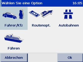 Falk N200 - Routenoptionen - 1