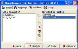 Media Center für TomTom - Der Konvertierungsprozess - 1