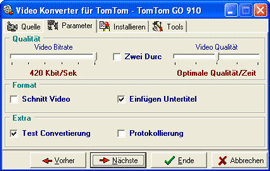 Media Center für TomTom - Der Konvertierungsprozess - 2