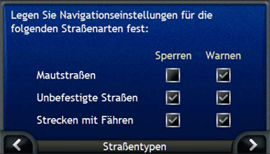 Navman iCN 720 - Routenoptionen - 2