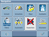 Thomson iNTUiVA GPS280 - Routenoptionen - 2