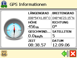 BM-6600 und Route 66 Navigate 7 - Orts- und Routeninformation - 1