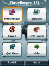 Destinator 7 PDA - Screenshots - Einstellmöglichkeiten I - 2