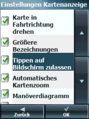 Destinator 7 PDA - Screenshots - Einstellmöglichkeiten I - 5