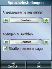 Destinator 7 PDA - Screenshots - Einstellmöglichkeiten II - 4