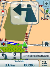 Destinator 7 PDA - Screenshots - Kartenansicht Hochformat - 2