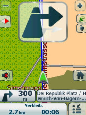 Destinator 7 PDA - Screenshots - Kartenansicht Hochformat - 3
