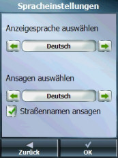 Destinator 7 PDA - Screenshots - Text to Speech optional wählbar - 2
