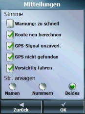 Destinator 7 PDA - Screenshots - Text to Speech optional wählbar - 3