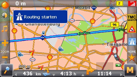 MEDION P4410 mit ActiveCradle und 3.0 PE - Kartenansicht mit Medium- oder XXL-Abbiegepfeilen - 1