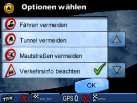 VDO Dayton PN 2050 im GEO24-Test - Routenoptionen - 2