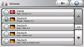 Mio C620t - Ansagen und Audiooptionen - 1