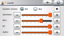 Mio C620t - Ansagen und Audiooptionen - 2