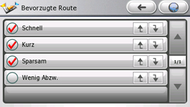 Mio C620t - Routenoptionen, Routenplanung und Routenberechnungsgeschwindigkeit (5367) - 1