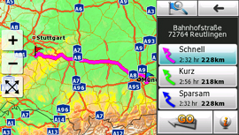 Mio C620t - Routenoptionen, Routenplanung und Routenberechnungsgeschwindigkeit (5367) - 2