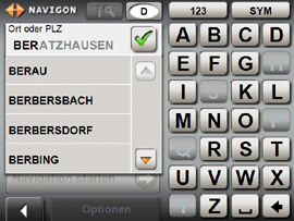 MobileNavigator 7 - Zieleingabe - 2
