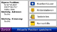 Garmin nüvi 860TFM - Aktuelle Position - 1