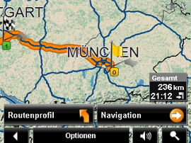 NAVIGON 2200 / 2210 - Reality View und Fahrspur-Assistent Pro, Routenoptionen (6323) - 1
