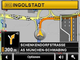NAVIGON 2200 / 2210 - Reality View und Fahrspur-Assistent Pro, Routenoptionen (6360) - 2
