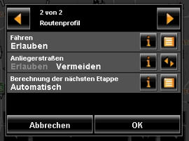 NAVIGON 2200 / 2210 - Routenoptionen - 2