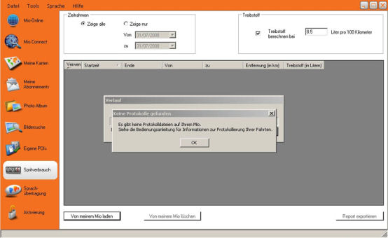 Mio Moov 370 Europa Plus - Fahrtenbuch - 1